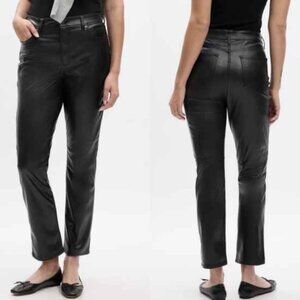 GAP High Rise Vintage Slim Faux Leather Pants - size 18/34R